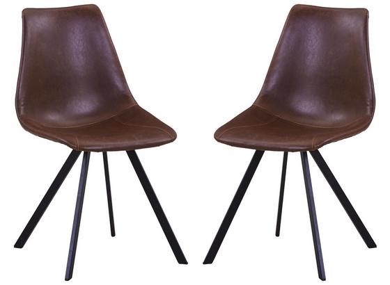 Stuhl-Set 2-Er Set Braun - Schwarz/Braun, Basics, Textil/Metall (50/84,5/61,5cm) Stuhl-Set 2-Er Set Braun - Schwarz/Braun, Basics, Textil/Metall (50/84,5/61,5cm)