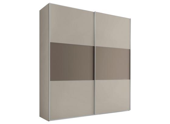 Schwebetürenschrank Includo 188cm Sand/umbra - Sandfarben/Taupe, MODERN, Glas/Holzwerkstoff (188/222/68cm) Schwebetürenschrank Includo 188cm Sand/umbra - Sandfarben/Taupe, MODERN, Glas/Holzwerkstoff (188/222/68cm)