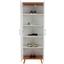 Schuhschrank Ricoli 60cm Weiß/eiche Dekor - Eichefarben/Weiß, KONVENTIONELL, Holzwerkstoff (60/180/35,5cm)