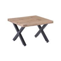 Couchtisch Naturfarben B: 60 cm - Schwarz/Naturfarben, Design, Holzwerkstoff/Metall (60/60/40cm) - Livetastic