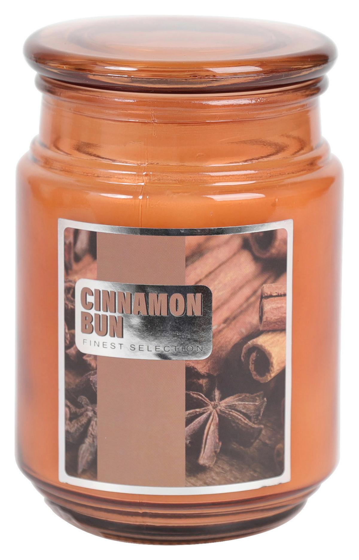 Kerze im Glas mit Deckel Caralina, Ø/H: 9/14,5 cm - Beige/Rot, Basics, Glas (9/14,5cm) - Luca Bessoni