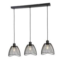 Hängeleuchte Sarina H: 120 cm 3-Flammig - Schwarz, ROMANTIK / LANDHAUS, Metall (80/20/120cm) - James Wood