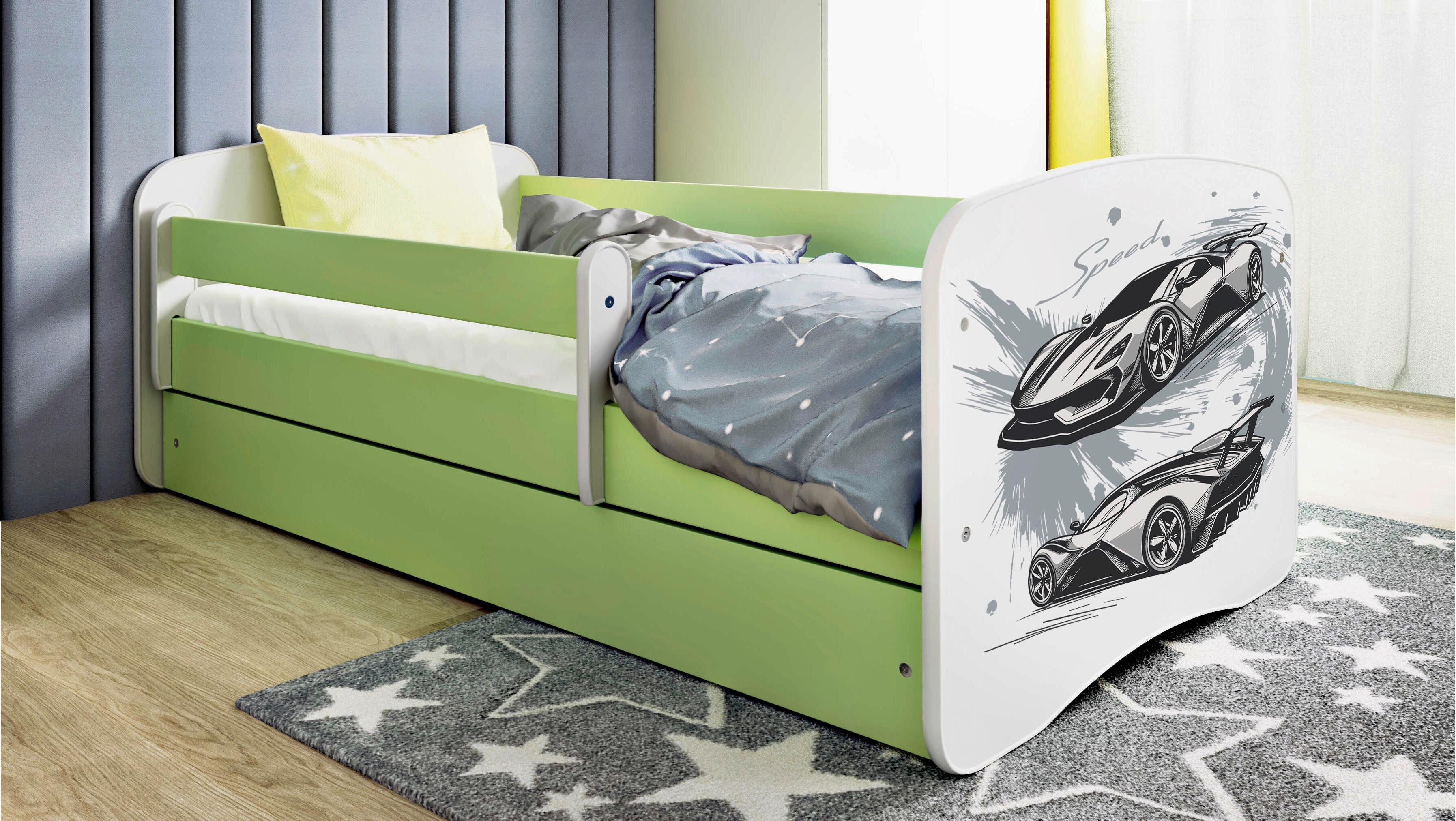 Kinder-/Juniorbett Babydreams Inkl. Matratze 80x160 - Birkefarben/Weiß, MODERN, Holz/Holzwerkstoff (80/160cm) - MID.YOU