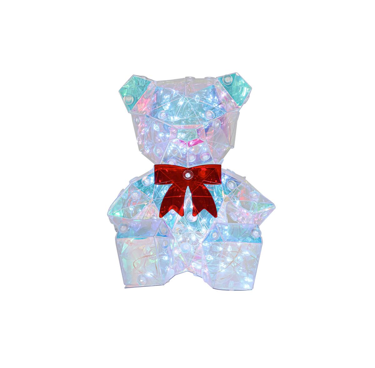 LED-Dekoleuchte Carolina - Transparent/Rot, Basics, Kunststoff (11,5/11/13,5cm) - Luca Bessoni