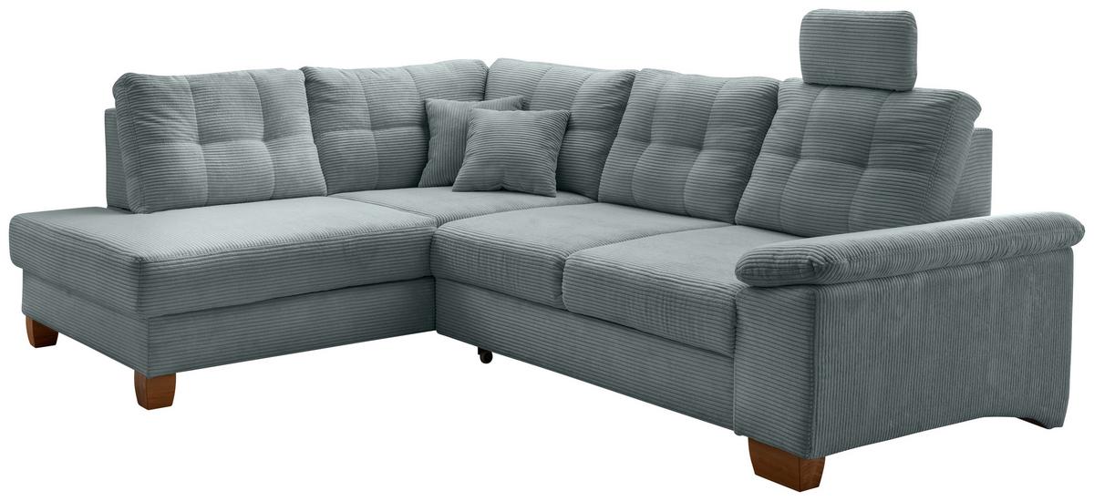 Ecksofa Brizzini Hellblau S: 206x274 Cm - Naturfarben/Hellblau, MODERN, Textil (206/274cm) - Livetastic