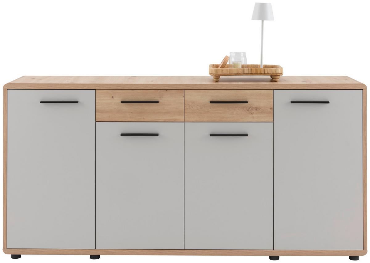 Kommode Fontana Plus,b:174,4cm Artisan Eiche Dekor/kaschmir - Kaschmir/Eiche Artisan, MODERN, Holzwerkstoff (174,4/87,2/40cm)