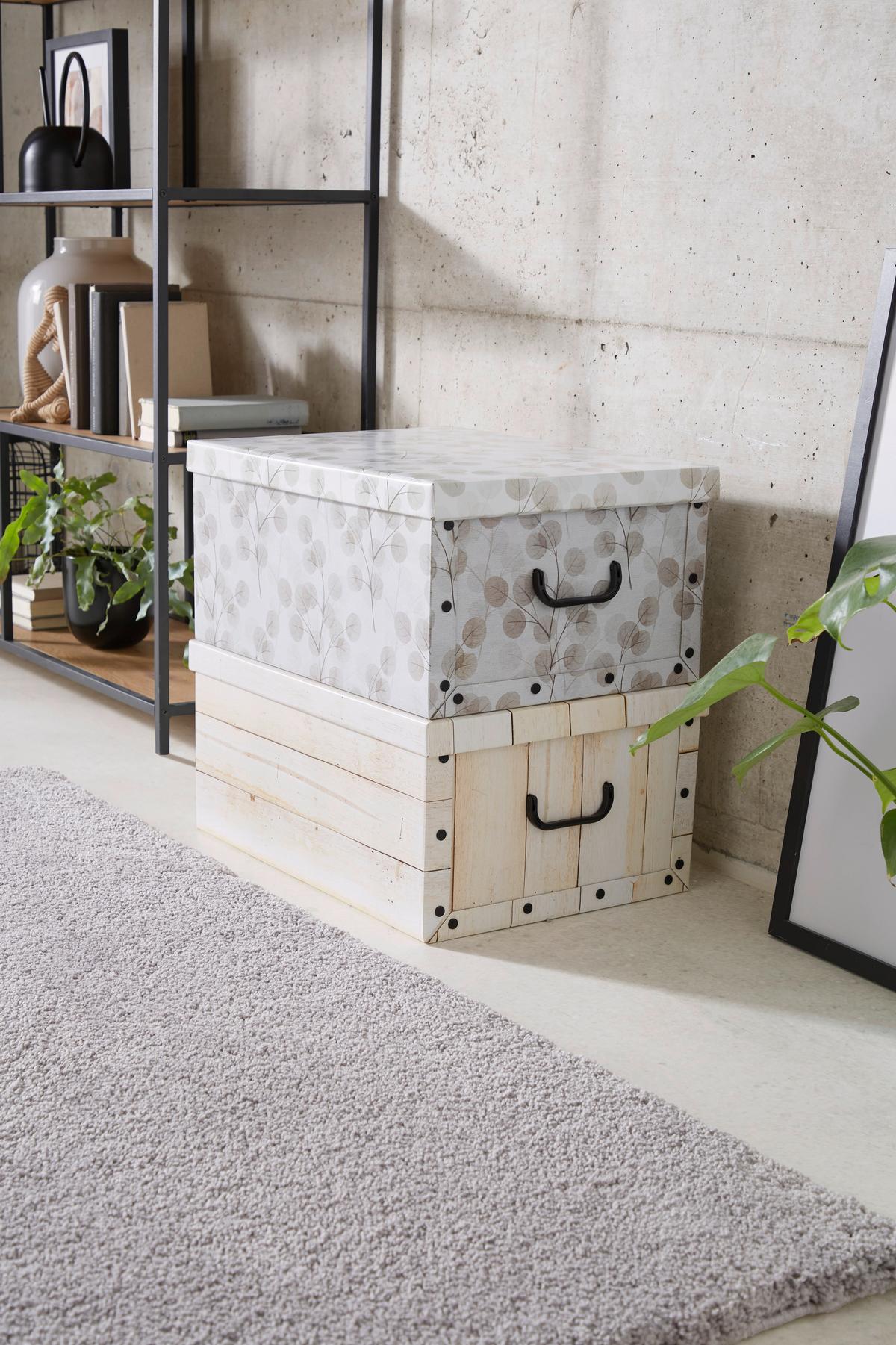 Aufbewahrungsbox Marie Mit Deckel Kunststoff 50x40x25 cm - Multicolor, KONVENTIONELL, Karton/Kunststoff (50/40/25cm) - Luca Bessoni
