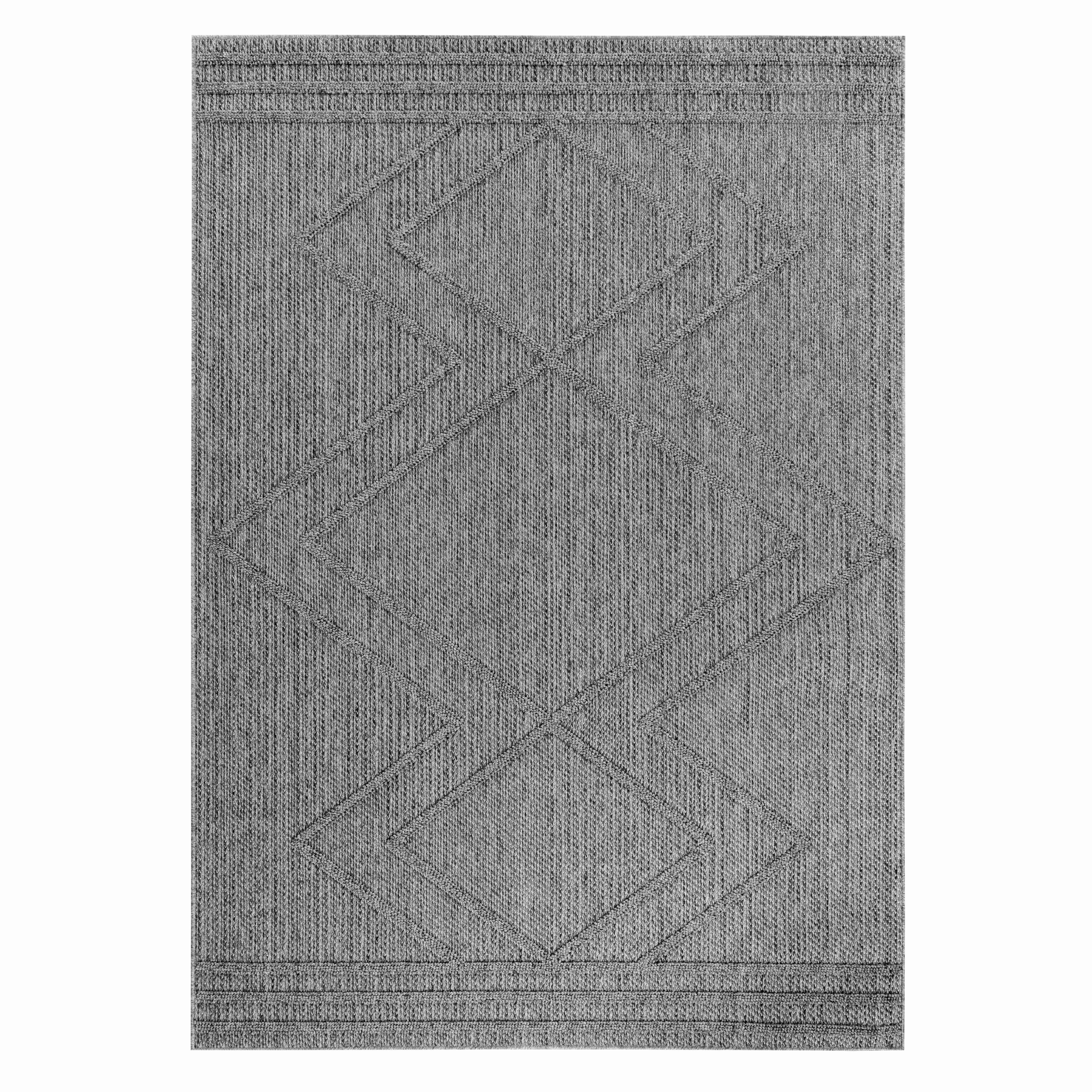 Outdoorteppich Patara - Grau, Design, Textil (140/200cm) - Novel