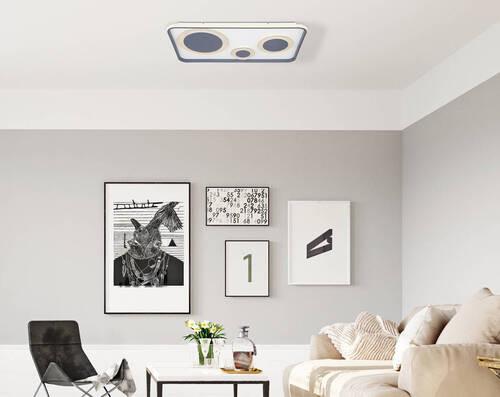 Led-deckenleuchte 48446-55 - Anthrazit/Opal, Design, Kunststoff/Metall (70/38/6,2cm) - Globo