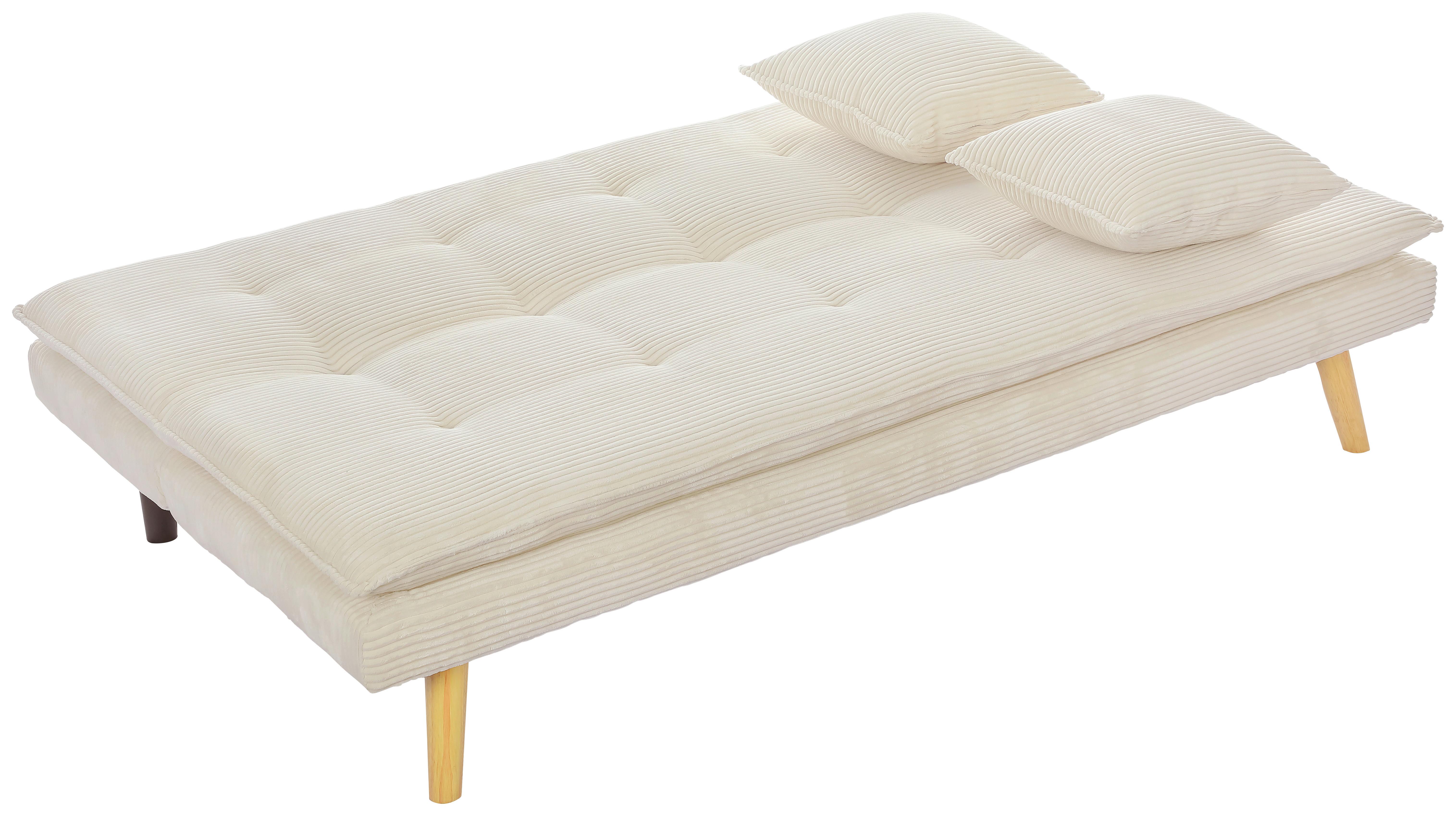 Schlafsofa Passau Weiß B: 181 cm - Schwarz/Weiß, Basics, Holz/Textil (181/77/92cm) - P & B
