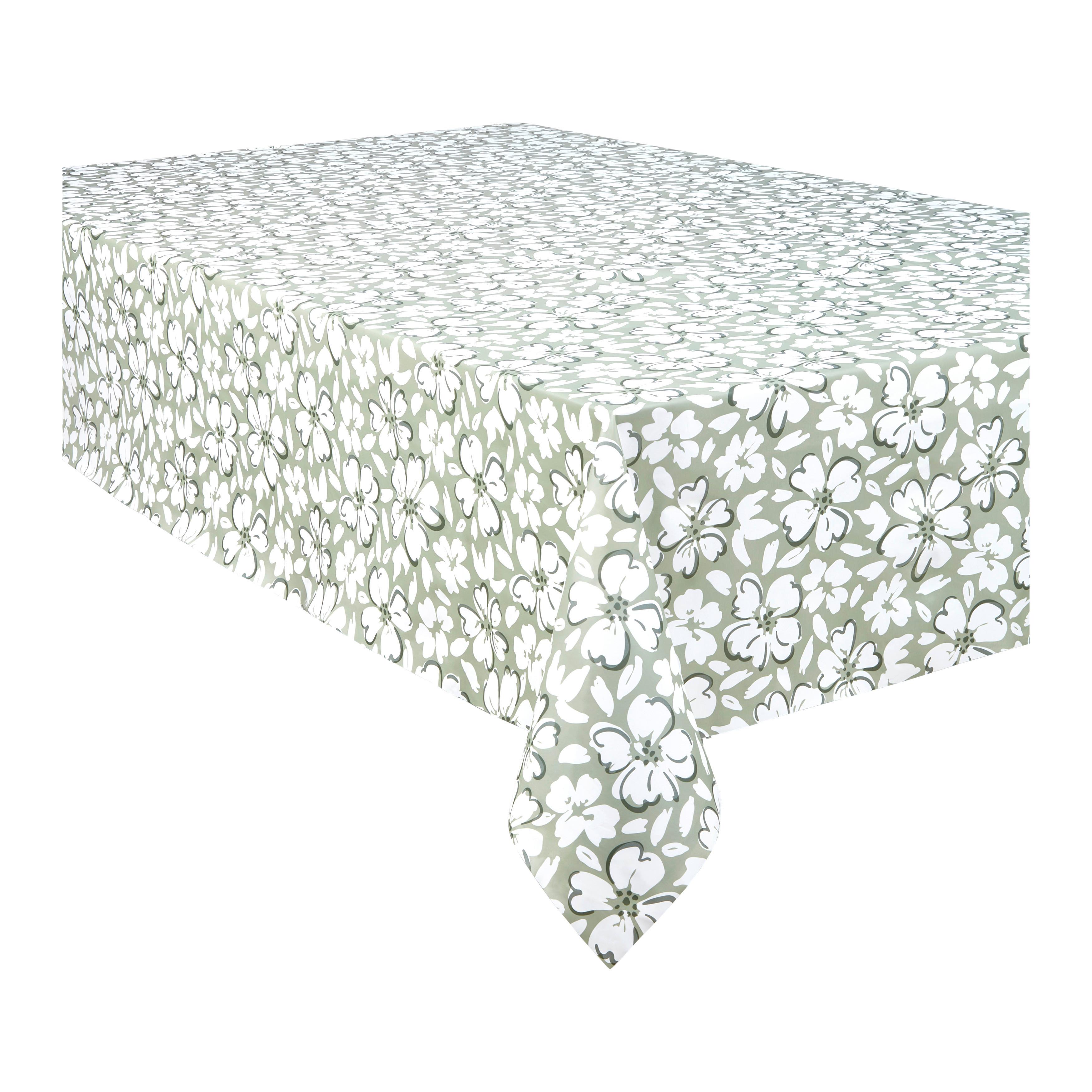 Ubrus Petra, 140/240cm, zelená/bílá - bílá/šalvějově zelená, Konvenční, textil (140/240cm) - Modern Living