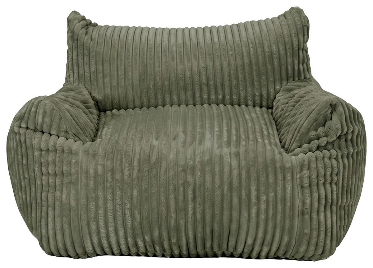 Sitzsack Nubo Cord olivgrün, Indoor, B:104cm - Olivgrün, Basics, Textil (104/75/95cm)