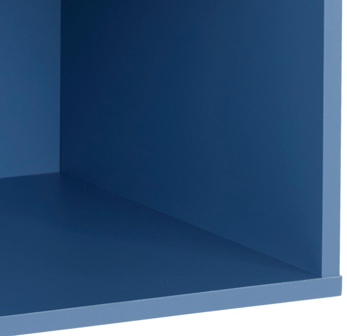 Polc Box - kék, Modern, faalapú anyag (46/46/25cm) - Ondega