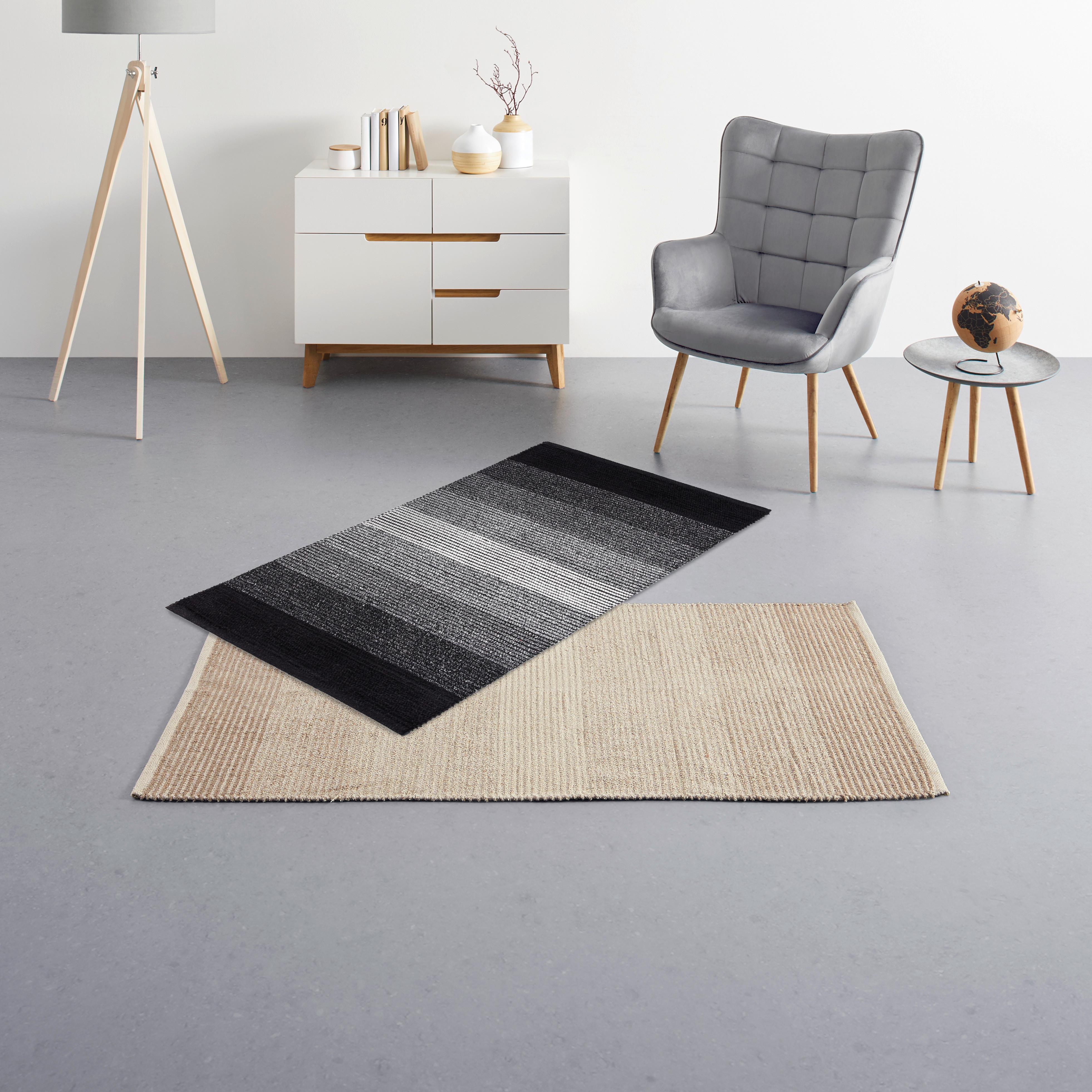 Hadrový Koberec Malto - černá, Moderní, textil (70/140cm) - Modern Living