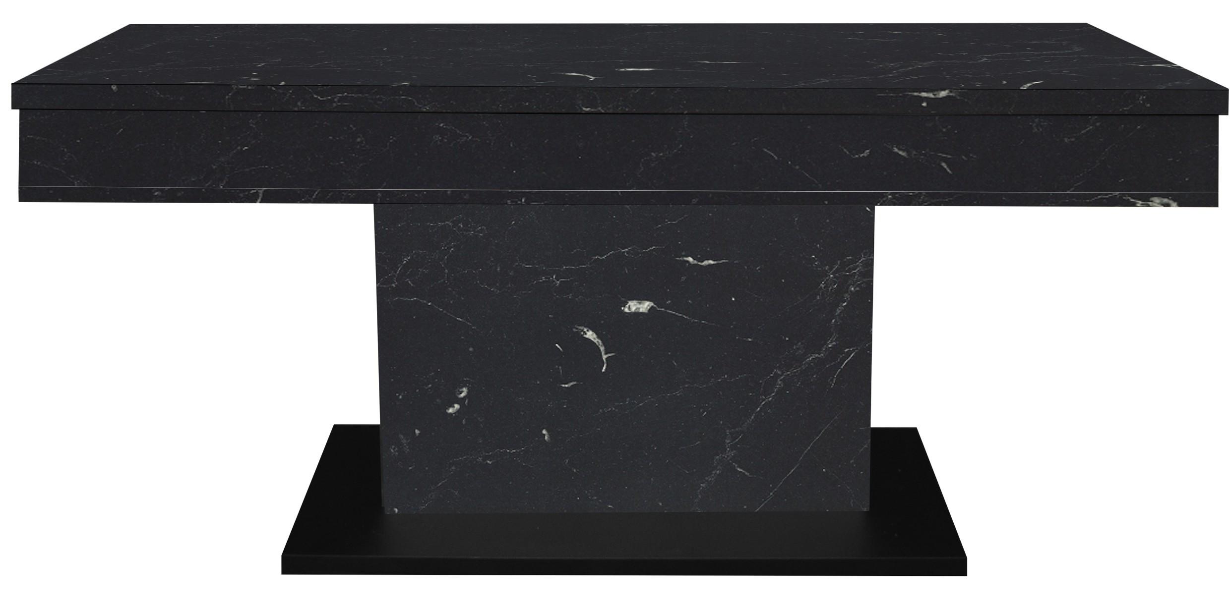 Couchtisch Lift Schwarz B: 110 Cm - Schwarz/Eiche Artisan, Design, Holzwerkstoff/Metall (110/58-77/60cm) - MID.YOU