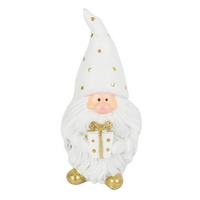 Weihnachtsmann Simon - Goldfarben/Weiß, KONVENTIONELL, Kunststoff (7,5/9/13cm) - Luca Bessoni