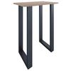 Bartisch Xona B 80x50 - Eichefarben/Schwarz, KONVENTIONELL, Holzwerkstoff/Metall (80/50/102cm)
