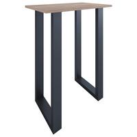 Bartisch Xona B 80x50 - Eichefarben/Schwarz, KONVENTIONELL, Holzwerkstoff/Metall (80/50/102cm)
