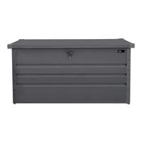 Kissenbox Metall Grau - Anthrazit, Basics, Metall (132/60/62cm) - Ambia Garden