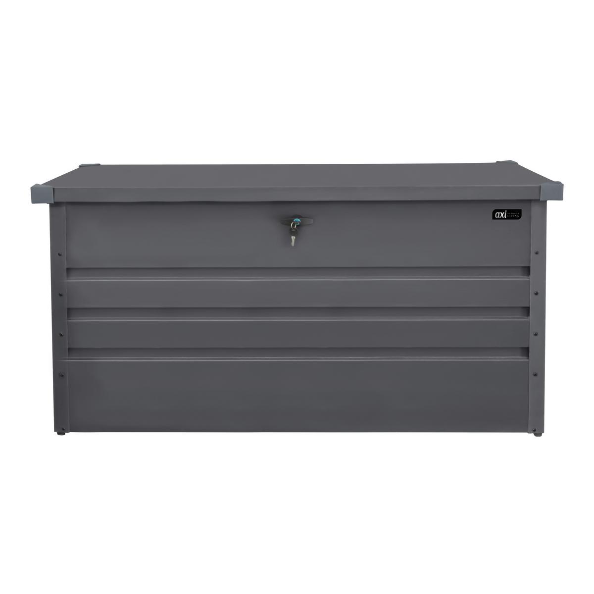 Kissenbox Metall Grau - Anthrazit, Basics, Metall (132/60/62cm) - Ambia Garden