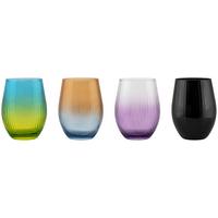Trinkglas Jessi ca. 610 ml - Blau/Beige, MODERN, Glas (7,6/12,5cm) - Luca Bessoni