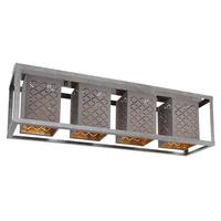 Deckenleuchte Thomas L: 75 cm 4-Flammig - Silberfarben/Goldfarben, Design, Textil/Metall (75/20/22,5cm) - Globo