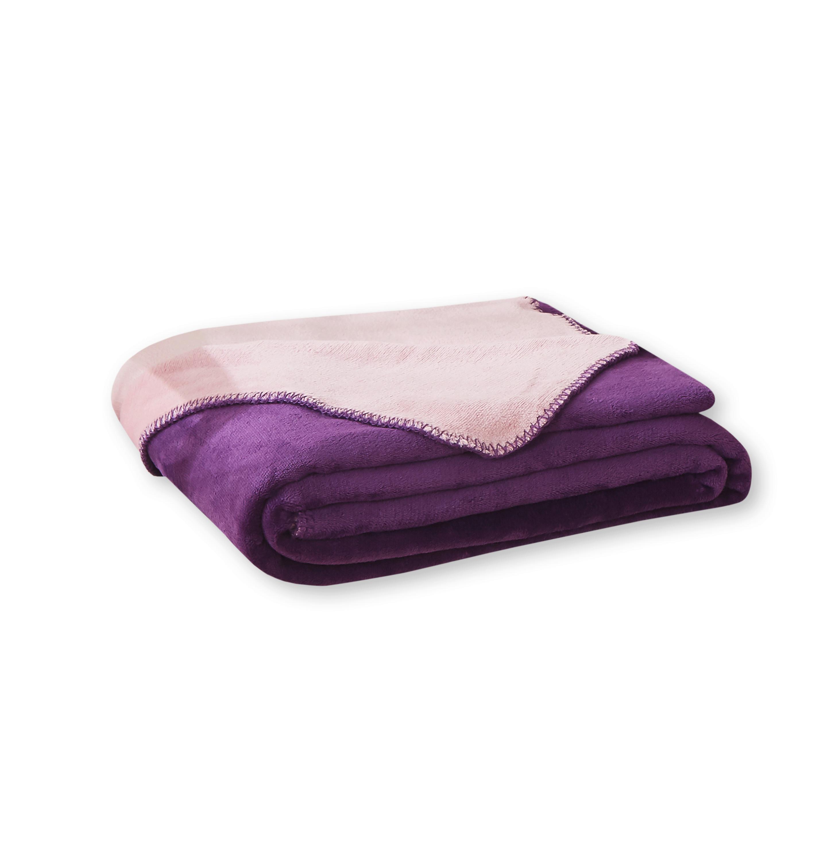Deka Hainy, 150/200cm - slivková/ružová, Moderný, textil (150/200cm)
