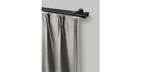 Innenlaufstange 2-lfg. Maja Schwarz L: 200 Cm + Endstücke - Schwarz, ROMANTIK / LANDHAUS, Metall (200cm) - James Wood
