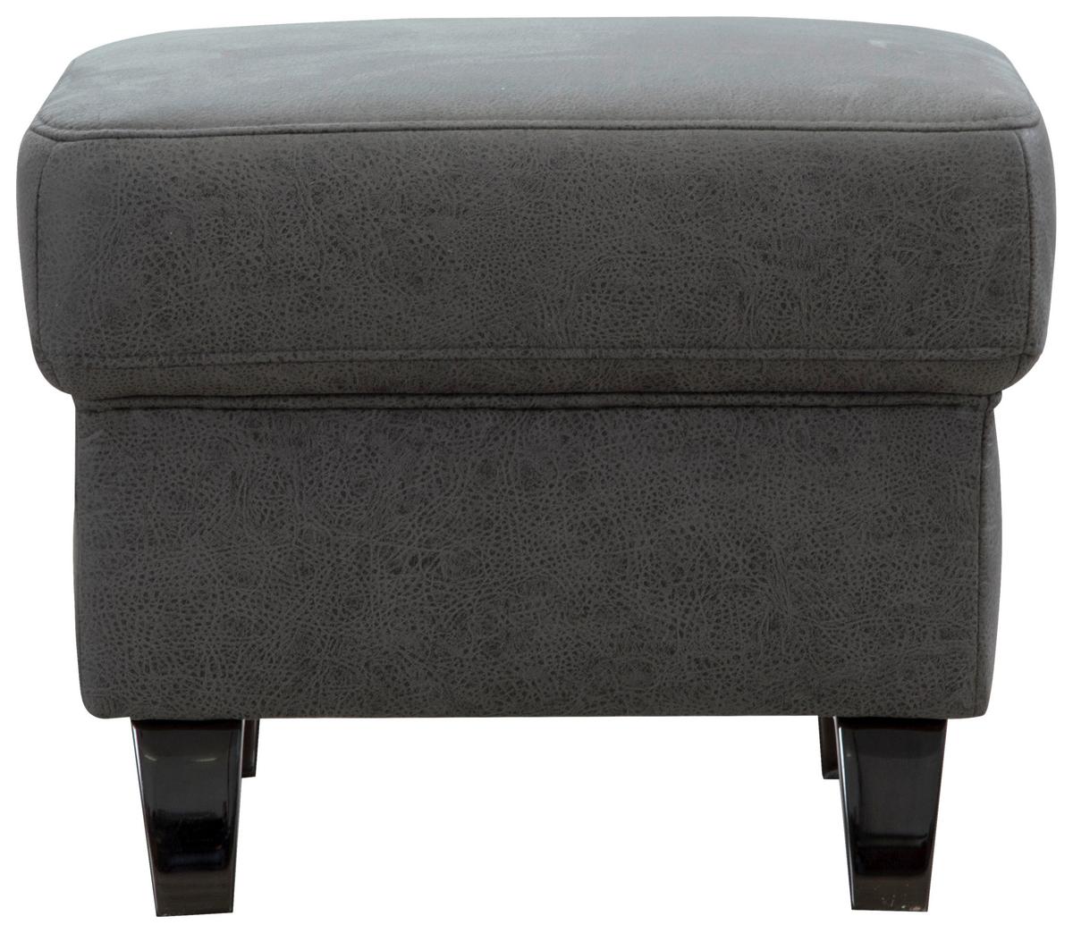 Hocker Arngast anthrazit, 58x48x58 cm - Anthrazit/Schwarz, KONVENTIONELL, Textil (58/48/58cm) - Sit & More