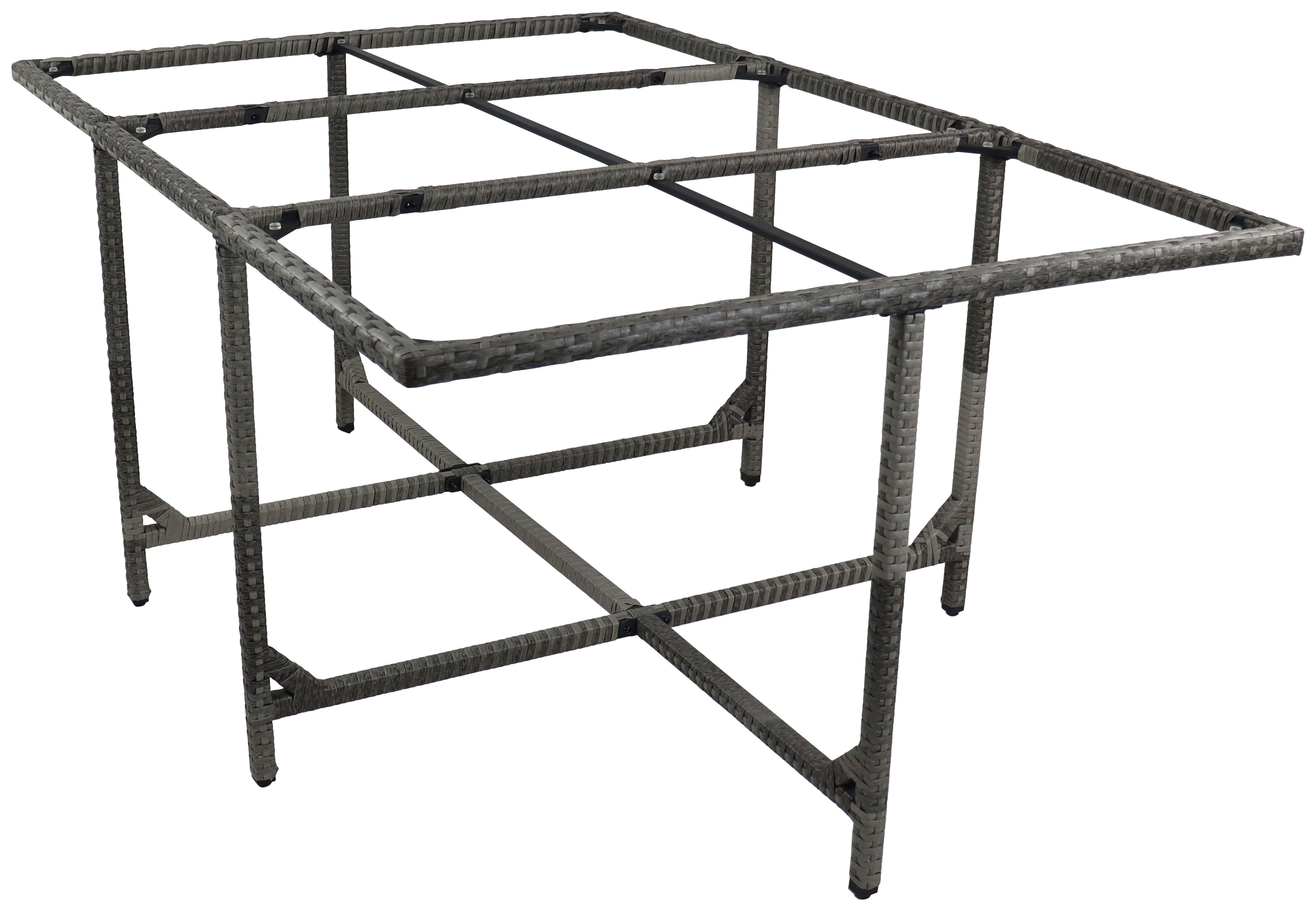 Gartentisch Klappbar Raloso Metall/Kunststoff/Glas L 170cm - Grau, MODERN, Glas/Kunststoff (170/110/72cm) - Ambia Garden