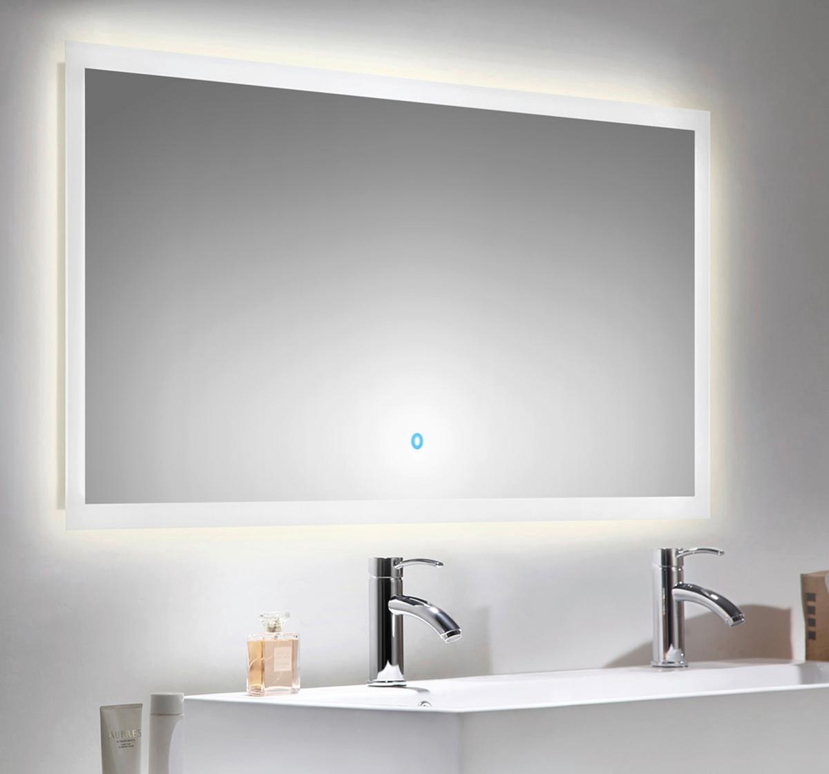 Badezimmerspiegel Led Spiegel Rechteckig B:140cm - MODERN, Glas (140/60/3,2cm) - MID.YOU