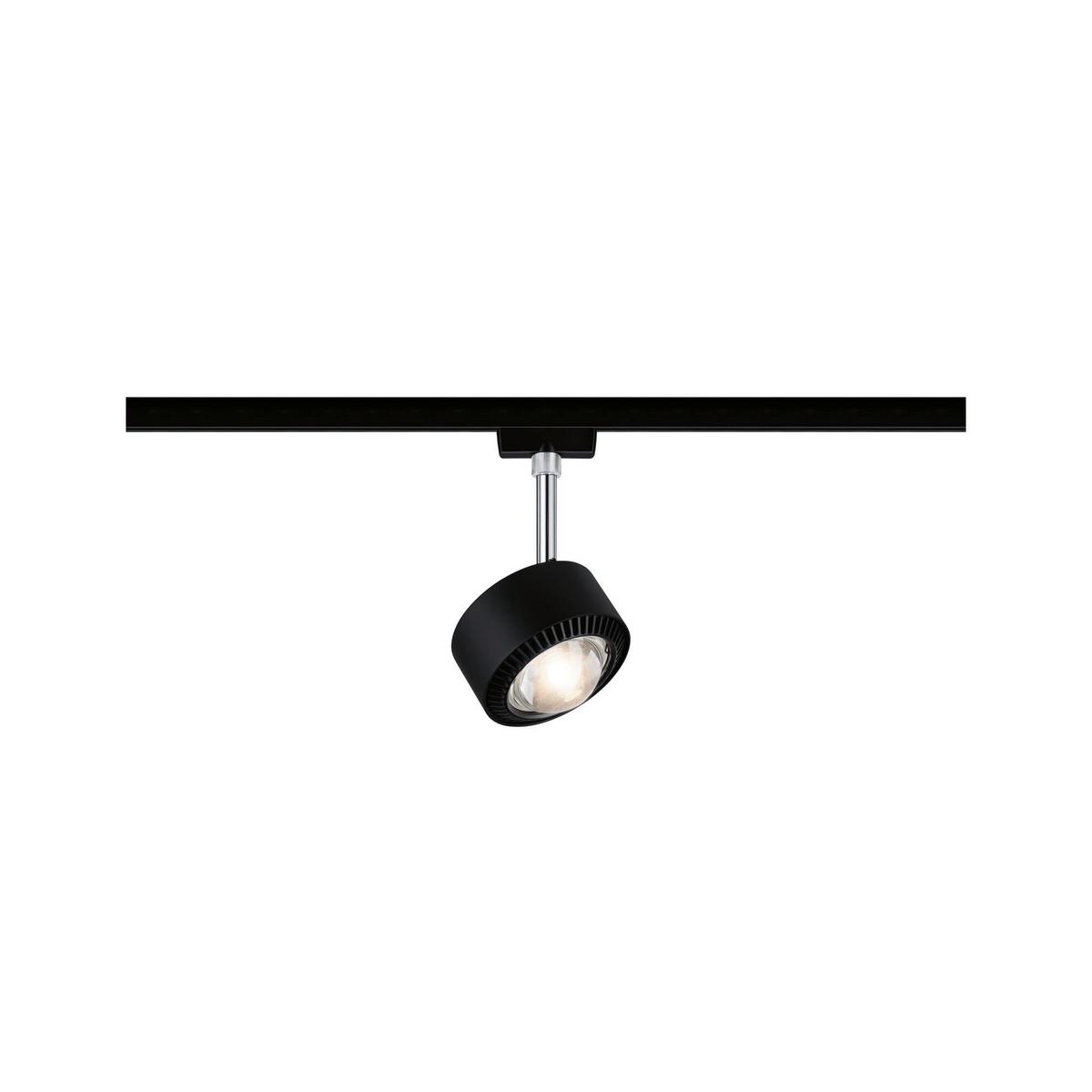 Schienensystem Urail Strahler 96927 Schwarz Matt, Warmweiß - Chromfarben/Schwarz, Design, Kunststoff/Metall (17cm) - Paulmann