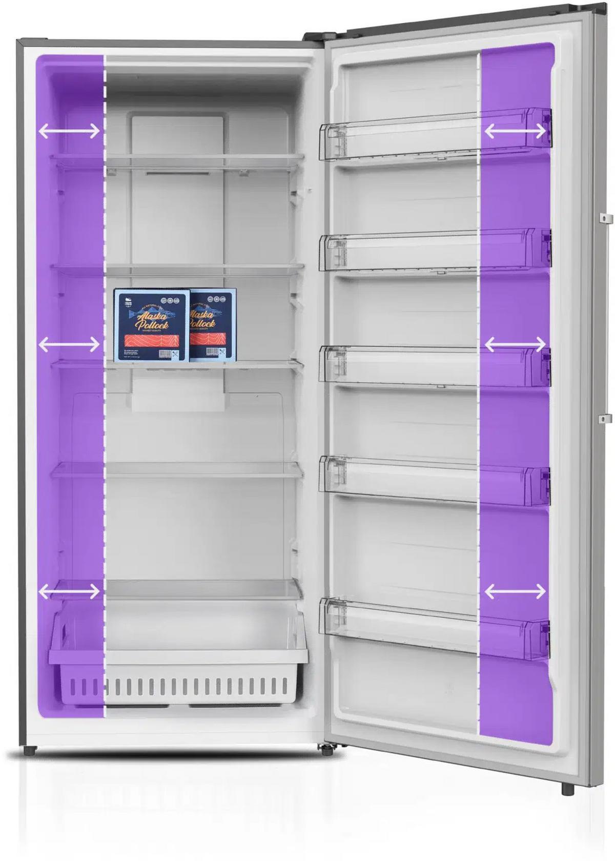 Gefrierschrank Nabo Gn 6000 - Dunkelgrau, Basics, Metall (84/189,5/75cm) - Nabo