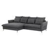 Eckschlafsofa Walter Grau S: 274 cm - Buchefarben/Grau, Design, Textil (170/274cm) - Livetastic