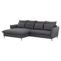 Eckschlafsofa Walter Grau S: 274 Cm - Buchefarben/Grau, Design, Textil (170/274cm) - Livetastic