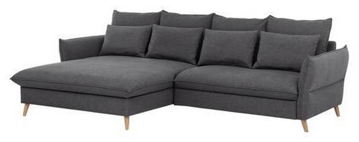 Eckschlafsofa Walter Grau S: 274 Cm - Buchefarben/Grau, Design, Textil (170/274cm) - Livetastic