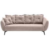 3-Sitzer-Sofa Baggio Beige B: 236 cm - Beige/Schwarz, MODERN, Textil (236/94/103cm) - Livetastic