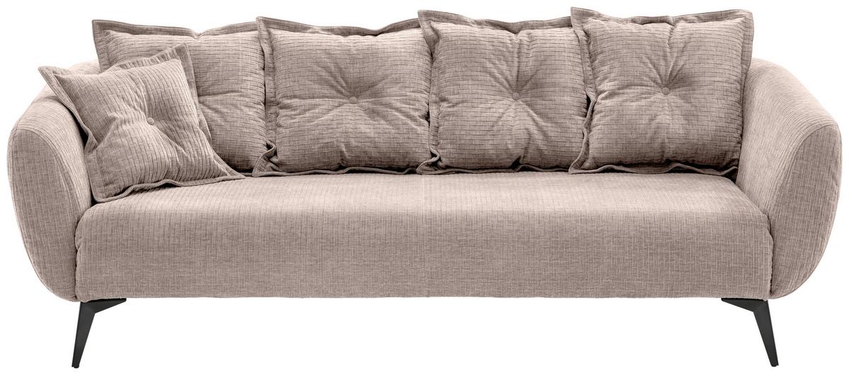 3-Sitzer-Sofa Baggio Beige B: 236 cm - Beige/Schwarz, MODERN, Textil (236/94/103cm) - Livetastic