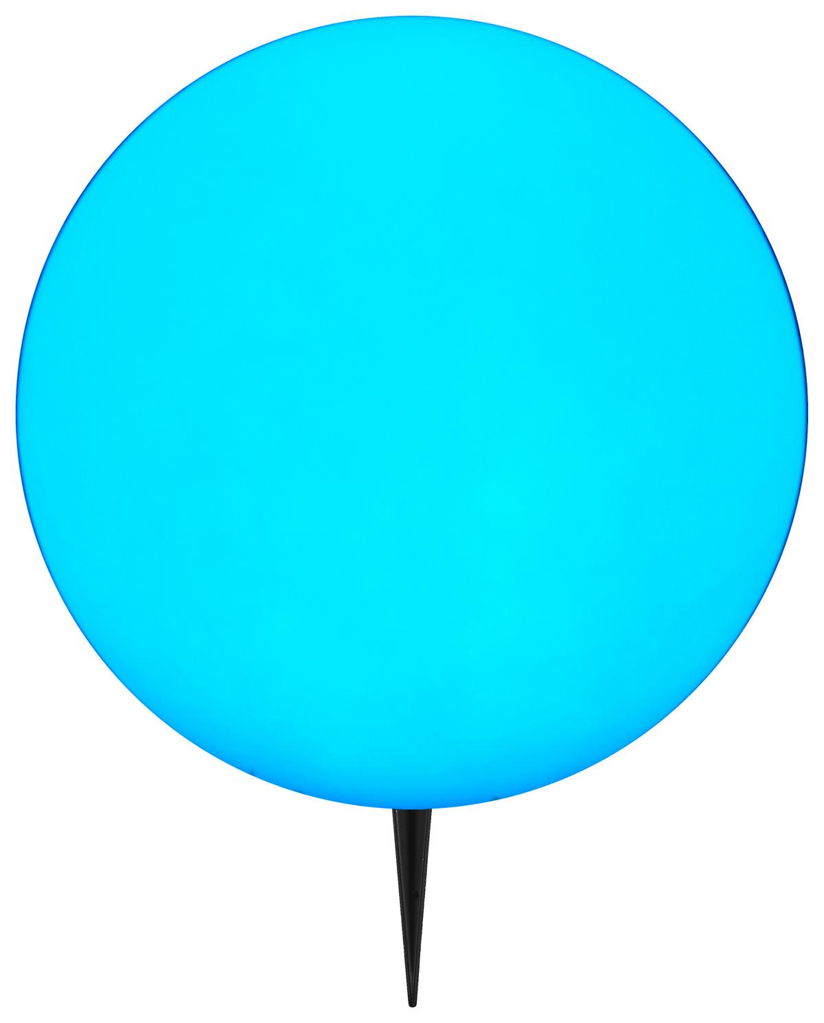 Solarleuchte Fiora - Schwarz/Weiß, MODERN, Kunststoff (30cm) - Homezone