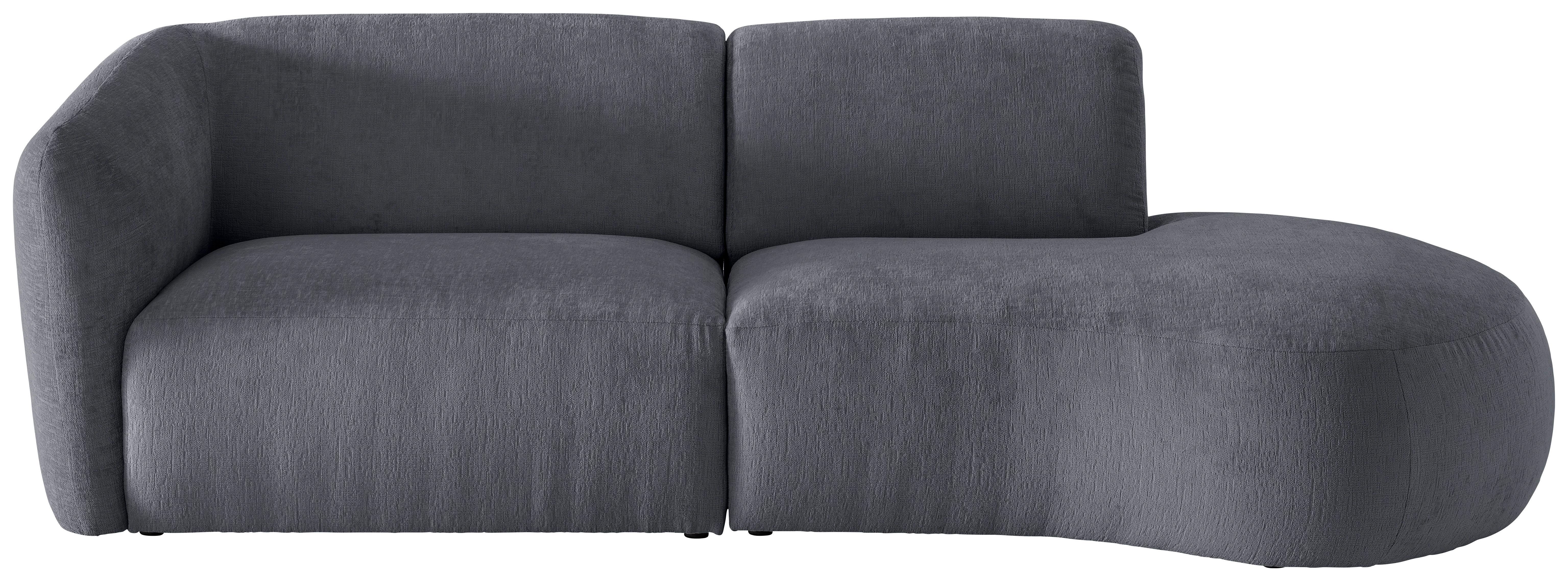 Ecksofa Jesi, Anthrazit S: 238x107 Cm - Anthrazit/Schwarz, MODERN, Textil (238/107cm) - Livetastic