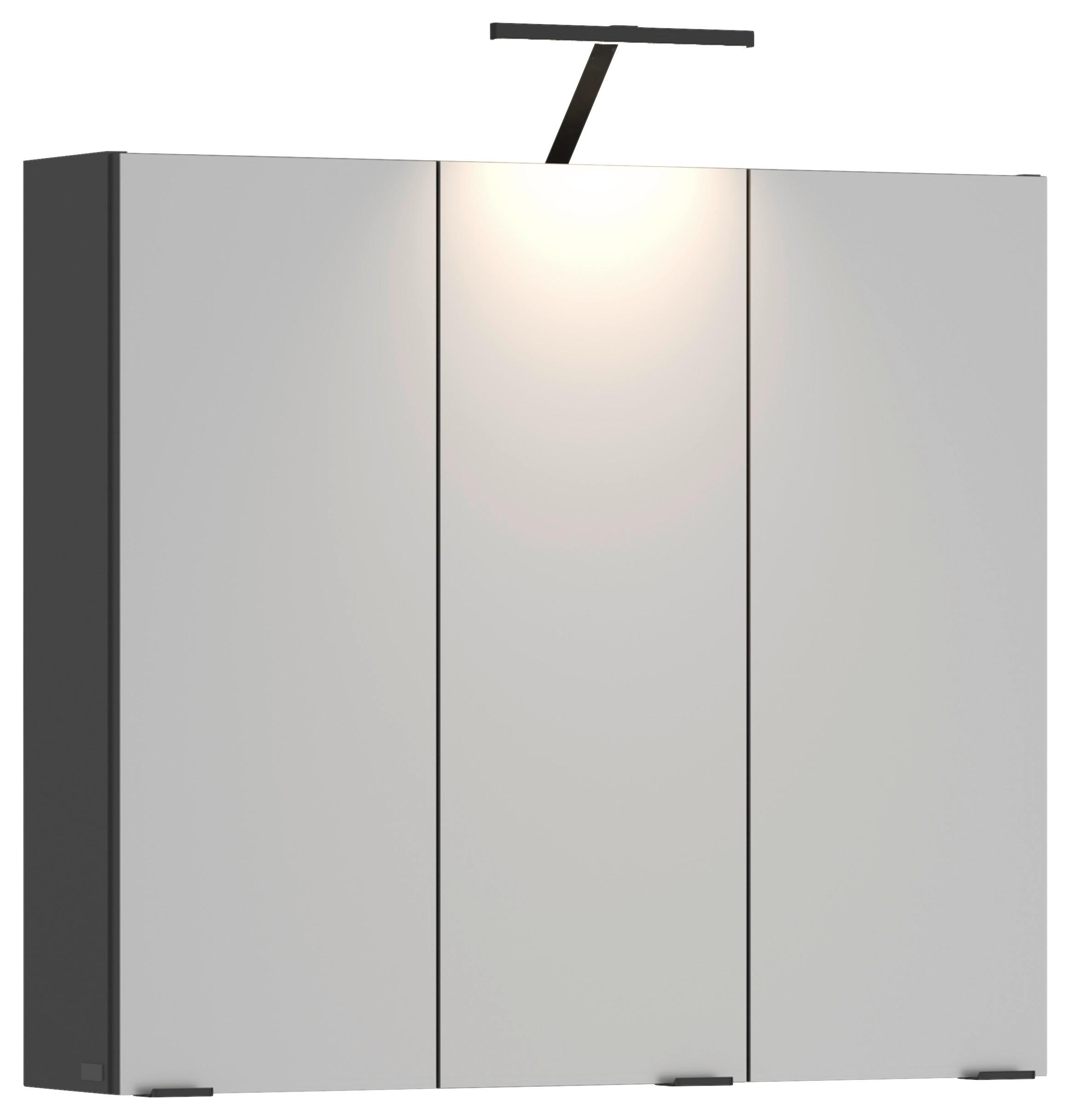 Spiegelschrank Cotia Cotll 3 - Anthrazit, MODERN, Glas/Holzwerkstoff (77/73/20,4cm) - James Wood
