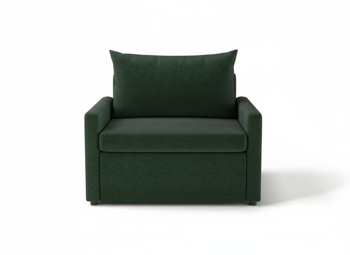 Schlafsessel Cologne Dunkelgrün B: 92cm - Dunkelgrün/Schwarz, Design, Textil (92/89/103cm) - MID.YOU