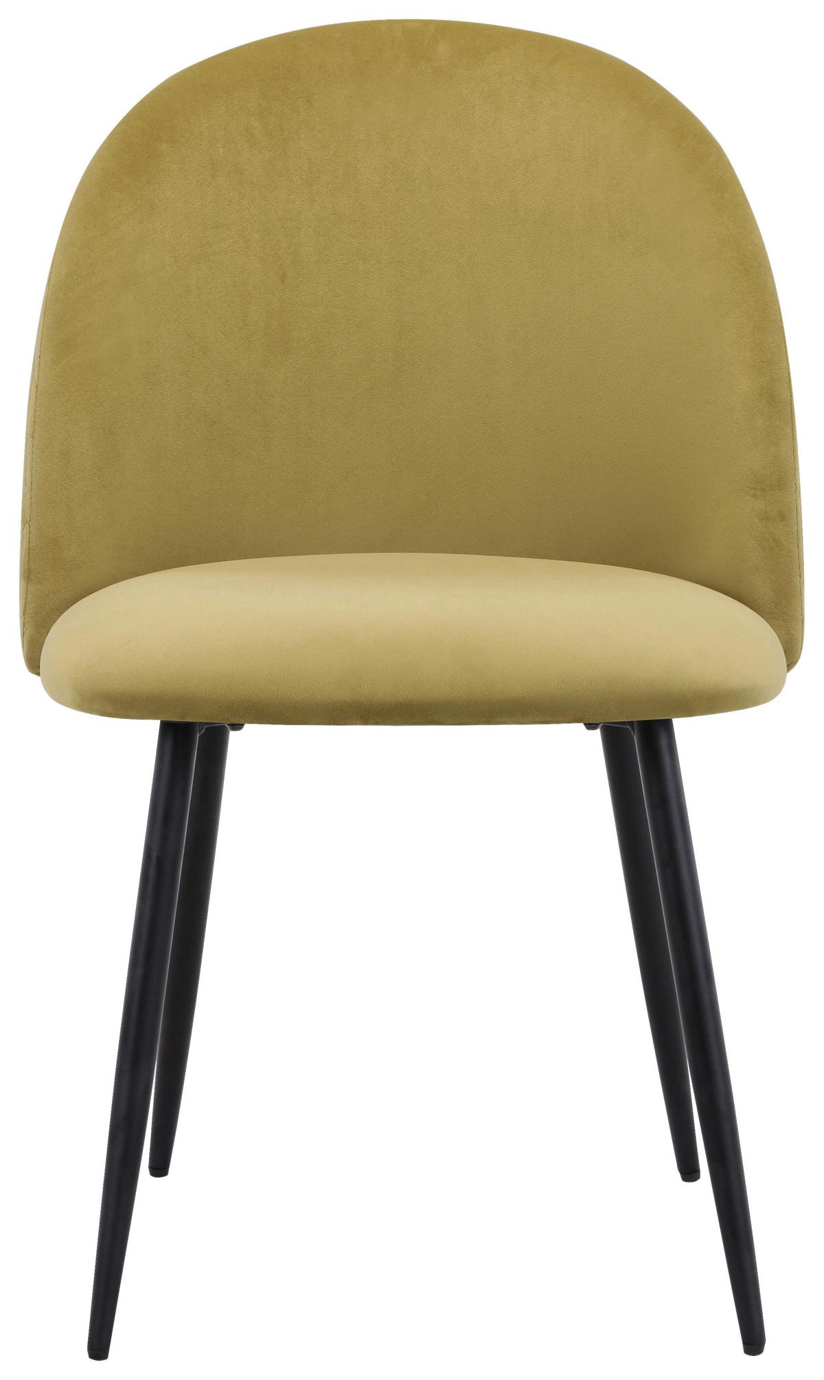 Kárpitozott Szék Torres - sötétsárga/fekete, Modern, textil/fa (51/79/58cm) - MID.YOU