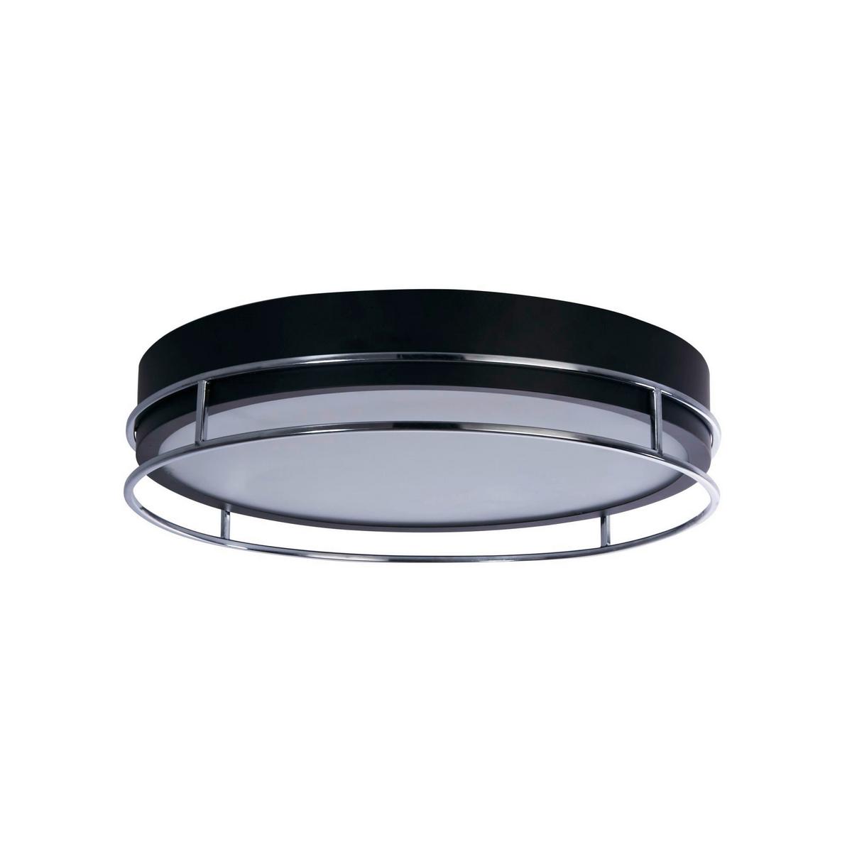Deckenleuchte 62013-3cc - Schwarz, Design, Glas/Metall (40/9,5cm)
