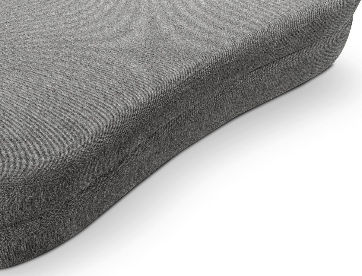 Schlafsofa Diana Grau B: 231cm - Schwarz/Grau, Basics, Holz/Textil (231/93/108cm) - MID.YOU