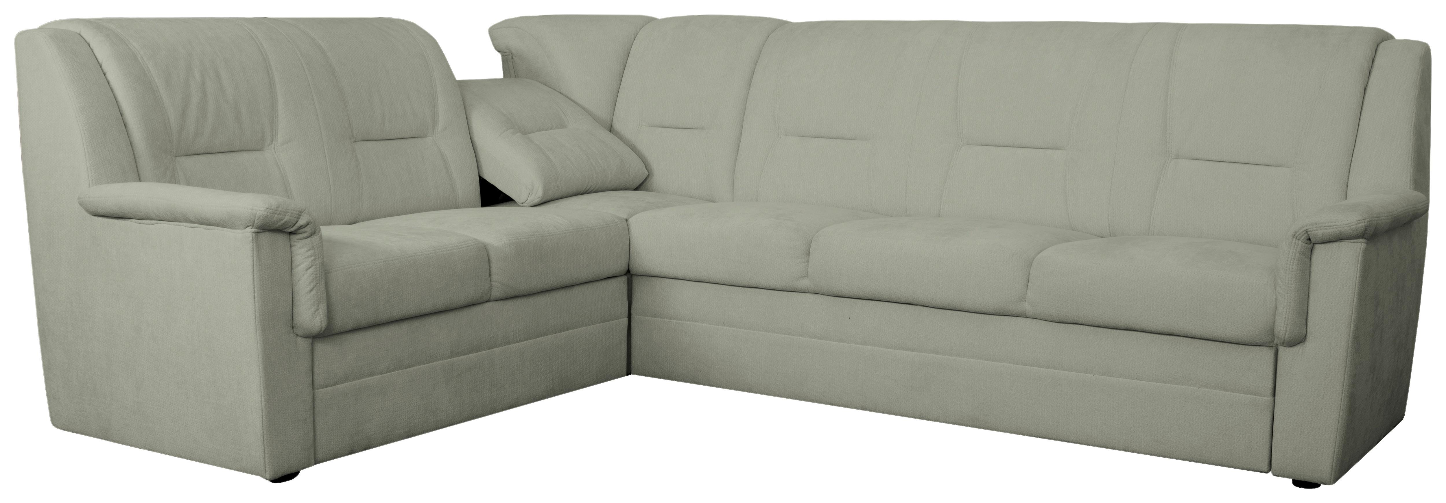 ECKSCHLAFSOFA Rafael, Mintgrün S: 279x224cm - Beige/Schwarz, Trend, Textil (279/224cm)