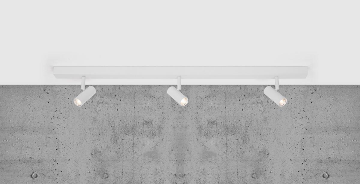 Deckenstrahler Omari Weiß L: 78 cm - Weiß, Design, Metall (78/3,5/12cm) - Nordlux