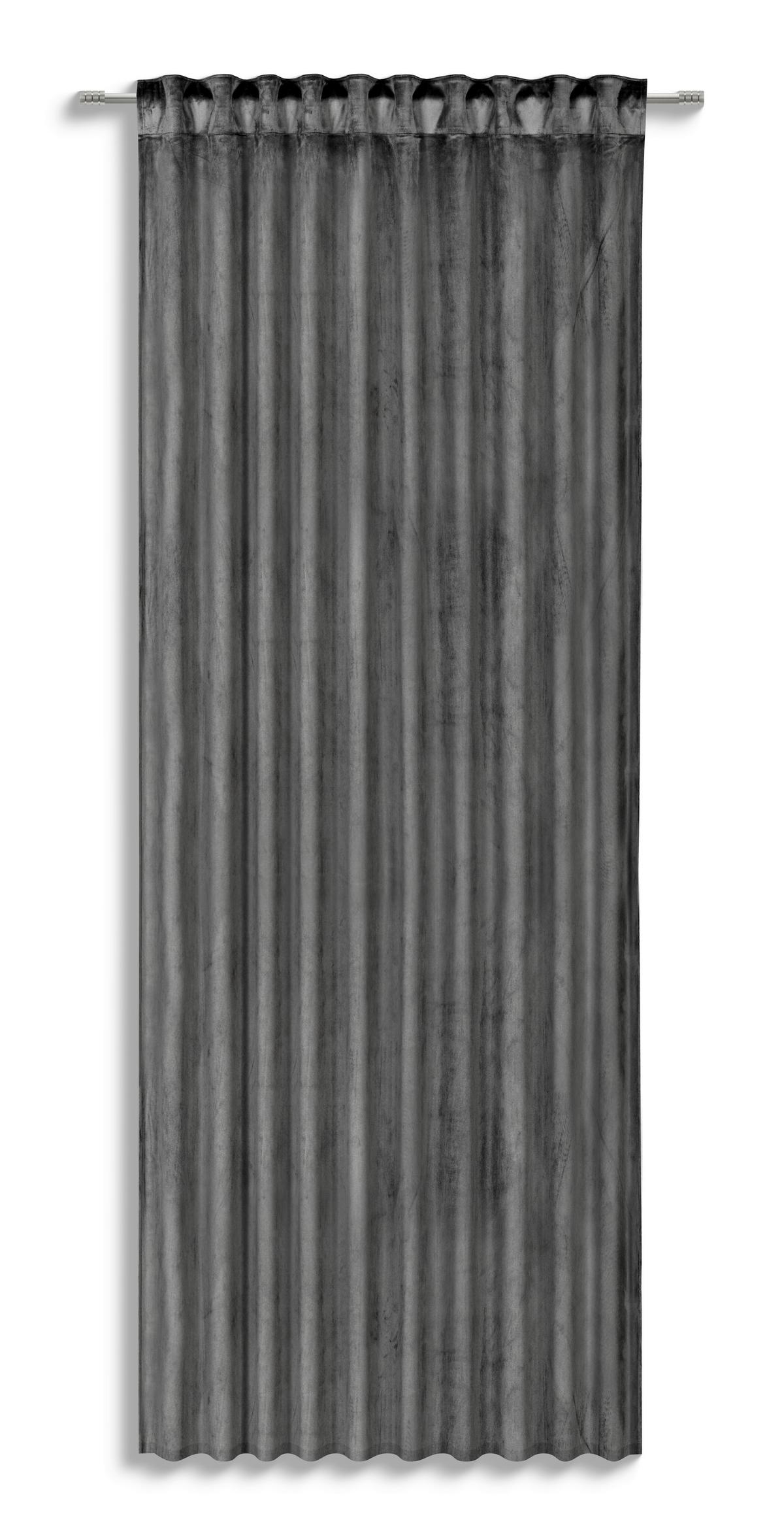 Fertigvorhang Cozy - Anthrazit, MODERN, Textil (140/245cm) - Luca Bessoni