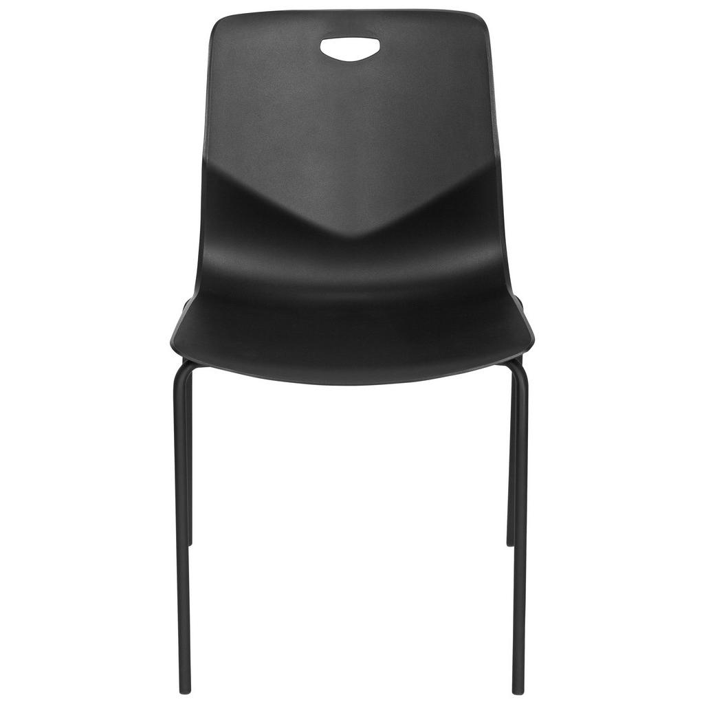 Besucherstuhl Stapelbar Schwarz Bis 130 Kg