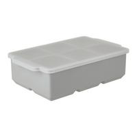 forma na ľad CUBE XL - sivá, Modern, plast (16/5/11cm) - Modern Living